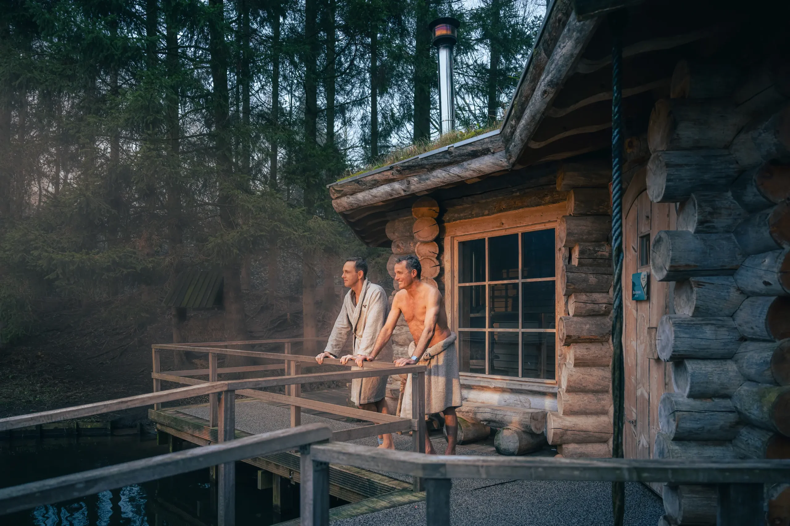 De Bevers samen buiten bij Sauna Drôme